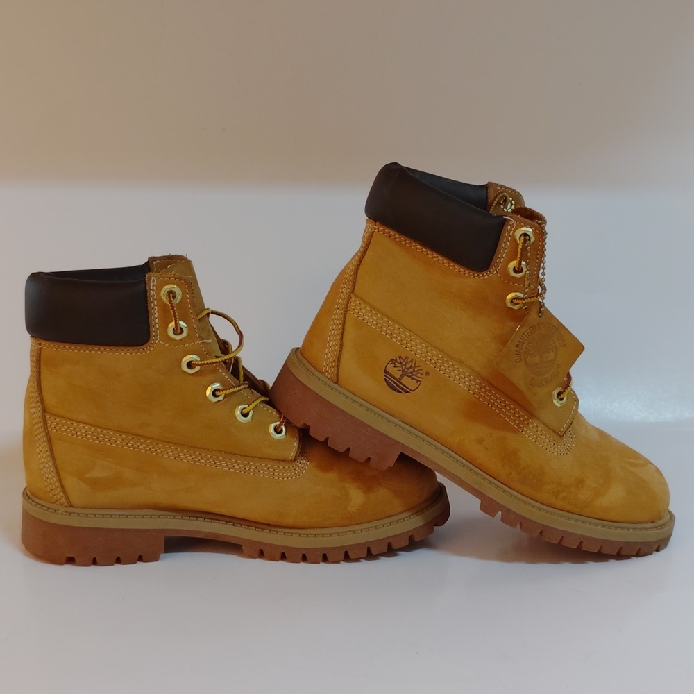 Timberland Kids Wheat/Tan Lace-Up Work Boots - Picture 5 of 9